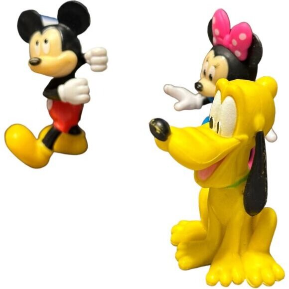 Minnie Mouse Pluto Mickey Mouse action figures or cake toppers - Picture 2 of 3